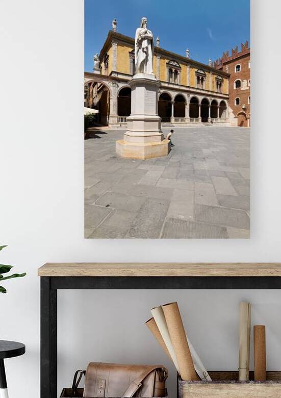 Verona Veneto Italy. Piazza dei Signori with the monument to Dante by Marco Brivio