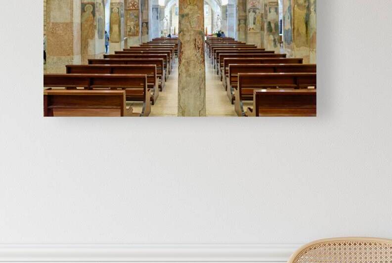 Verona Veneto Italy. San Fermo Maggiore Church. Frescoes in the crypt by Marco Brivio