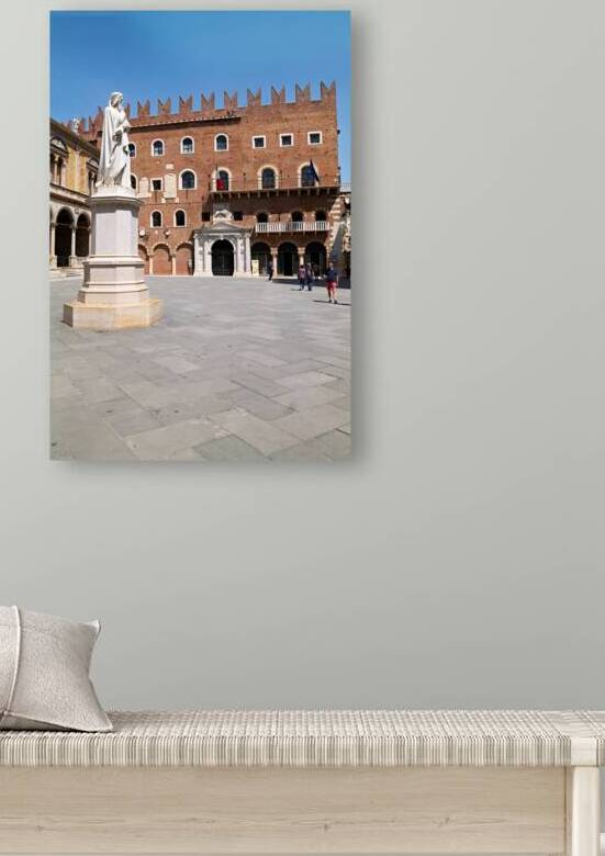 Verona Veneto Italy. Piazza dei Signori with the monument to Dante by Marco Brivio