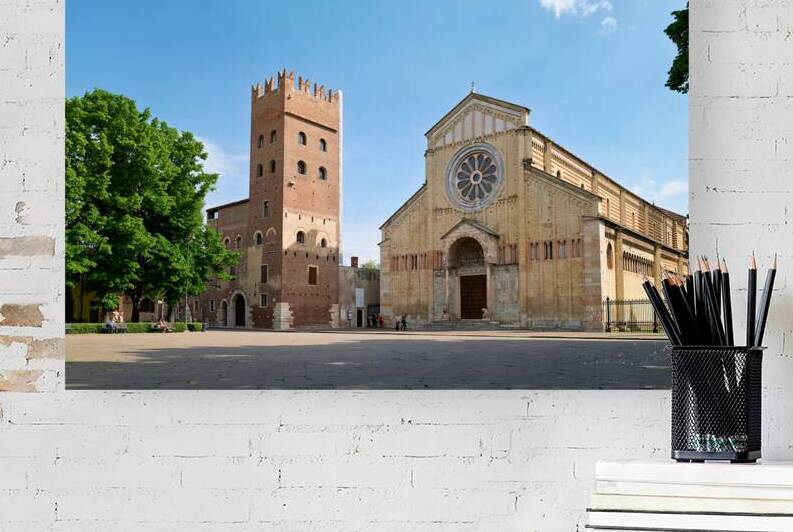 Verona Veneto Italy. The Basilica of San Zeno by Marco Brivio