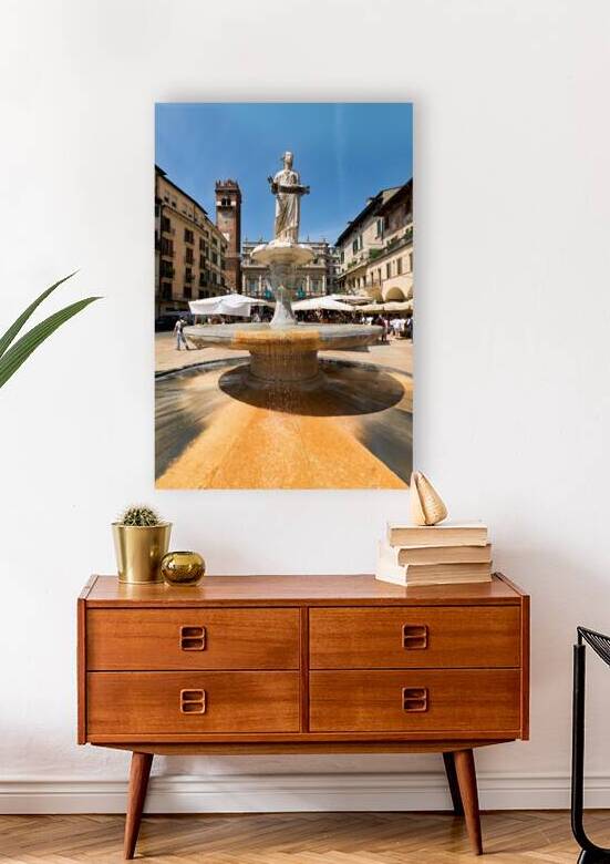 Verona Veneto Italy. The fountain of Piazza delle Erbe by Marco Brivio