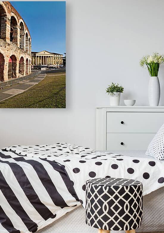 Verona Veneto Italy. The Verona Arena - Roman Amphitheatre and the Town Hall by Marco Brivio