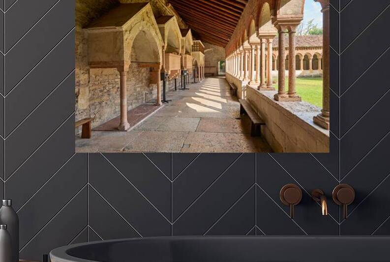 Verona Veneto Italy. The Basilica of San Zeno. The cloister by Marco Brivio