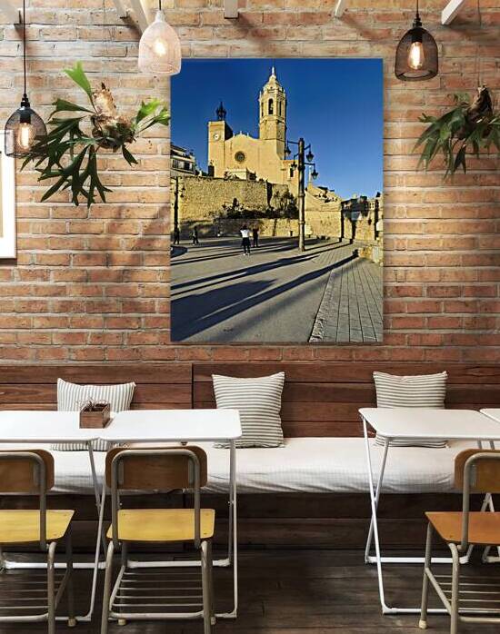 Sitges Catalunya Spain. Church esglesia de Sant Bartomeu i Santa Tecla by Marco Brivio