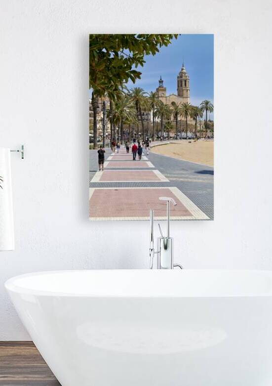 Sitges Catalunya Spain. Church esglesia de Sant Bartomeu i Santa Tecla by Marco Brivio