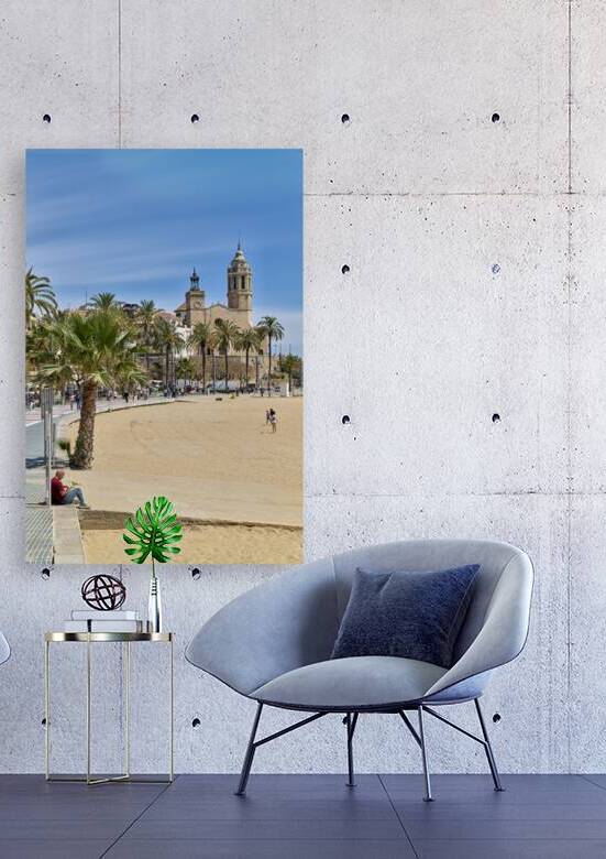 Sitges Catalunya Spain. Panorama view from the beach by Marco Brivio