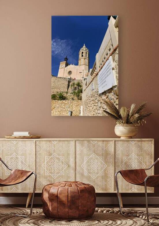 Sitges Catalunya Spain. Church esglesia de Sant Bartomeu i Santa Tecla by Marco Brivio