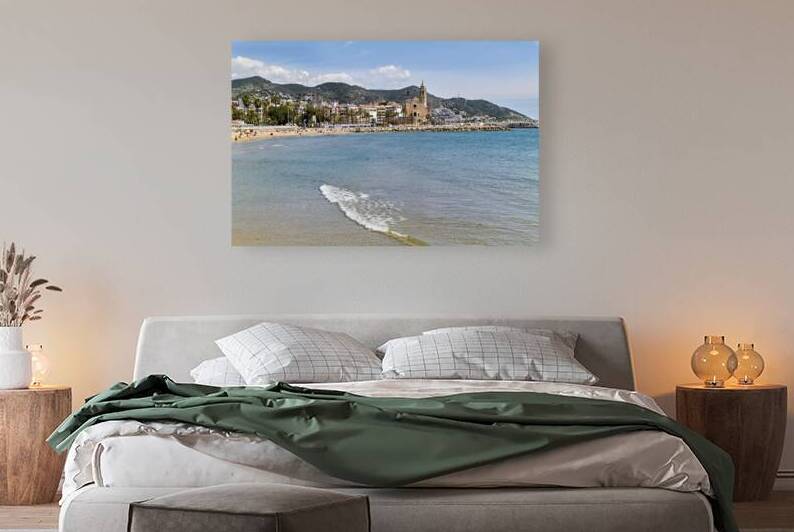 Sitges Catalunya Spain. Panorama view from the beach by Marco Brivio