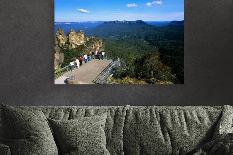 Tourists view the Three Sisters in the Blue Mountains. by Marco Brivio