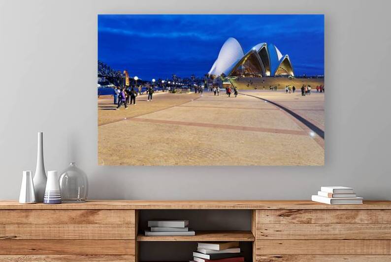 Sydney Opera House and Harbour Bridge at dusk. by Marco Brivio
