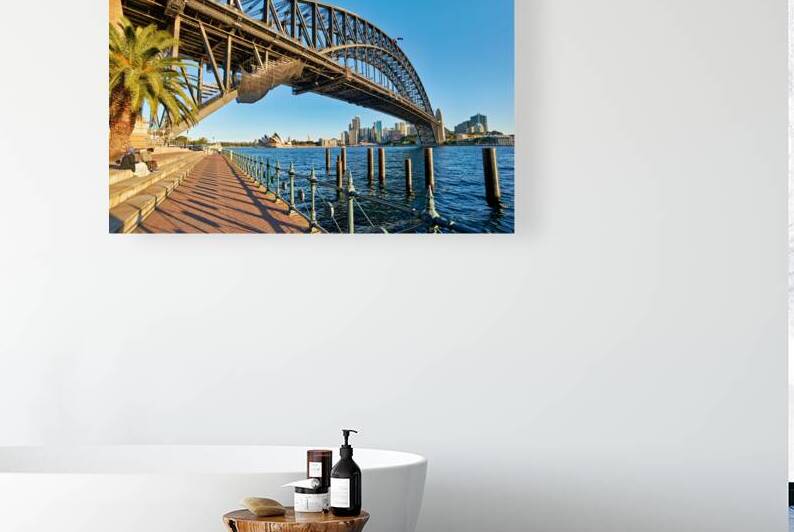 Sydney Harbour Bridge and Opera House on a clear day. by Marco Brivio