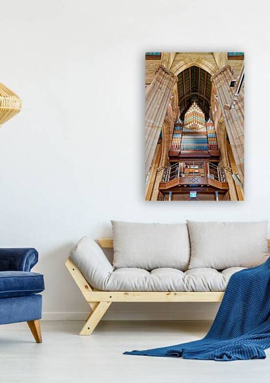 Grand pipe organ reaches ceiling in St. Andrews Cathedral Sydney by Marco Brivio