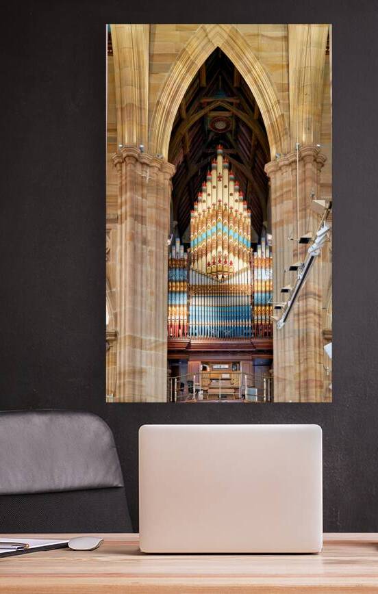Grand pipe organ in St. Andrews Cathedral reaches high above by Marco Brivio