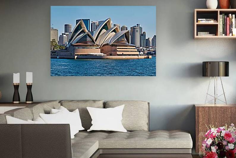 Sydney Opera House and city skyline on a clear day. by Marco Brivio