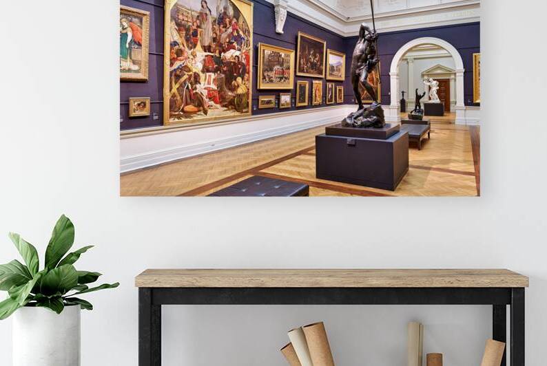 Art gallery with various paintings and sculptures in Sydney by Marco Brivio