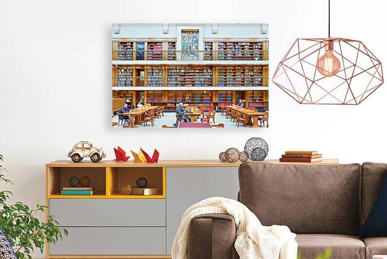 Studying in the grand Mitchell Library in Sydney Australia by Marco Brivio