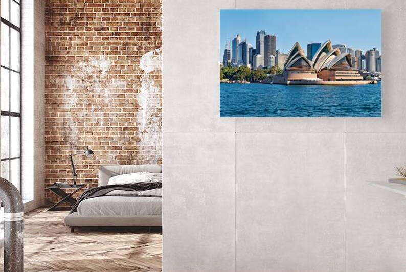 Sydney Opera House and city skyline on a clear day. by Marco Brivio