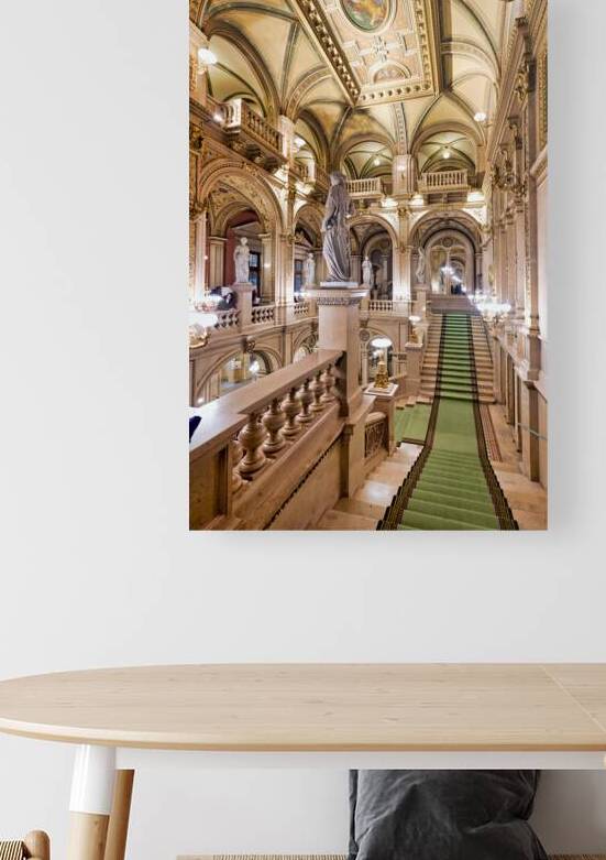 Opulent historic building interior with grand staircase and sta by Marco Brivio