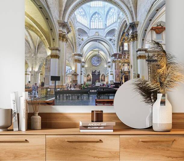 Visitors explore the interior of Valencia Cathedral in Spain by Marco Brivio