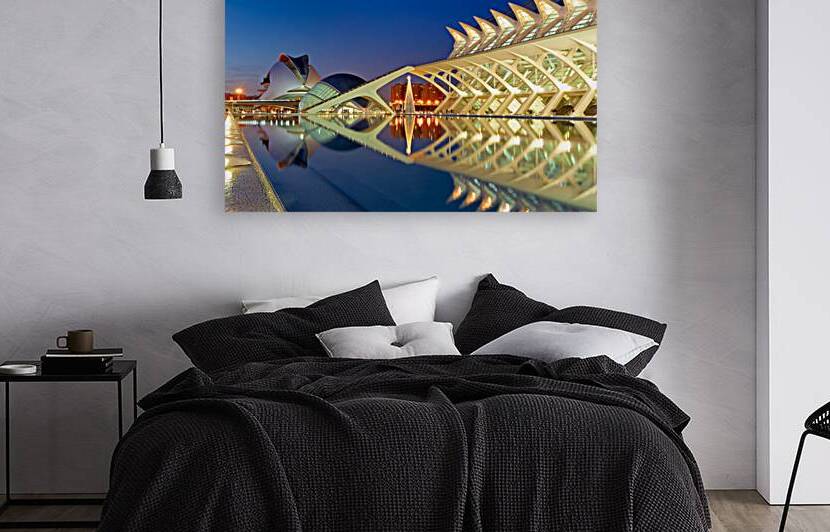 City of Arts and Sciences in Valencia Spain at dusk by Marco Brivio