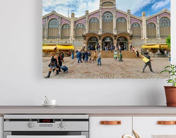 Visit to Central Market in Valencia Spain with many people aroun by Marco Brivio