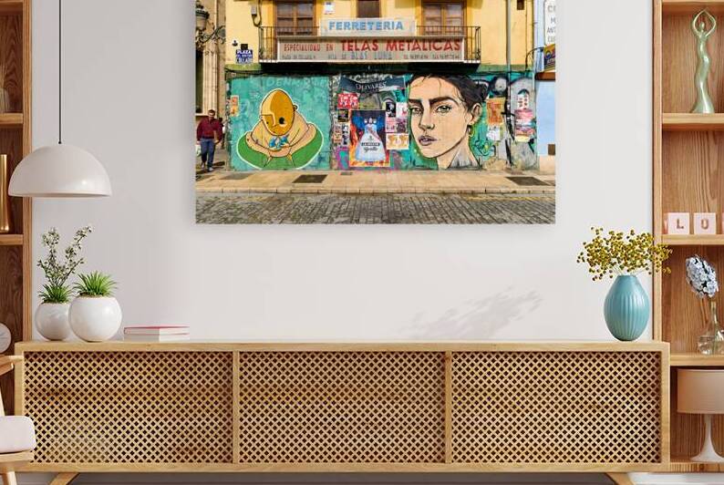 Valencia street art features murals and colorful buildings in Sp by Marco Brivio