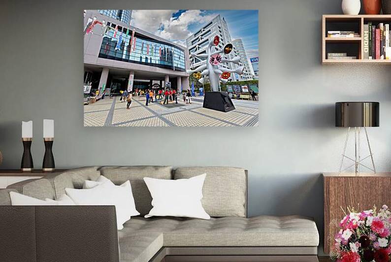 Modern art display attracts visitors in Shibuya District of Toky by Marco Brivio