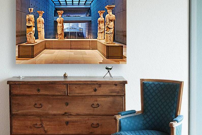 Caryatids on display at Acropolis Museum in Athens Greece by Marco Brivio