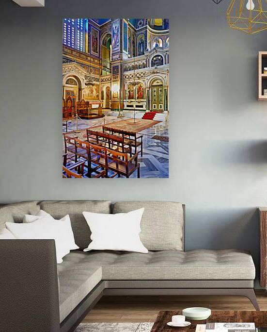 Inside mitropolis cathedral in athens greece by Marco Brivio