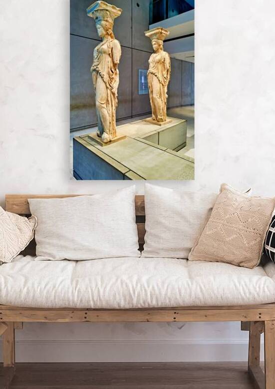 Caryatids on display at Acropolis Museum in Athens Greece by Marco Brivio