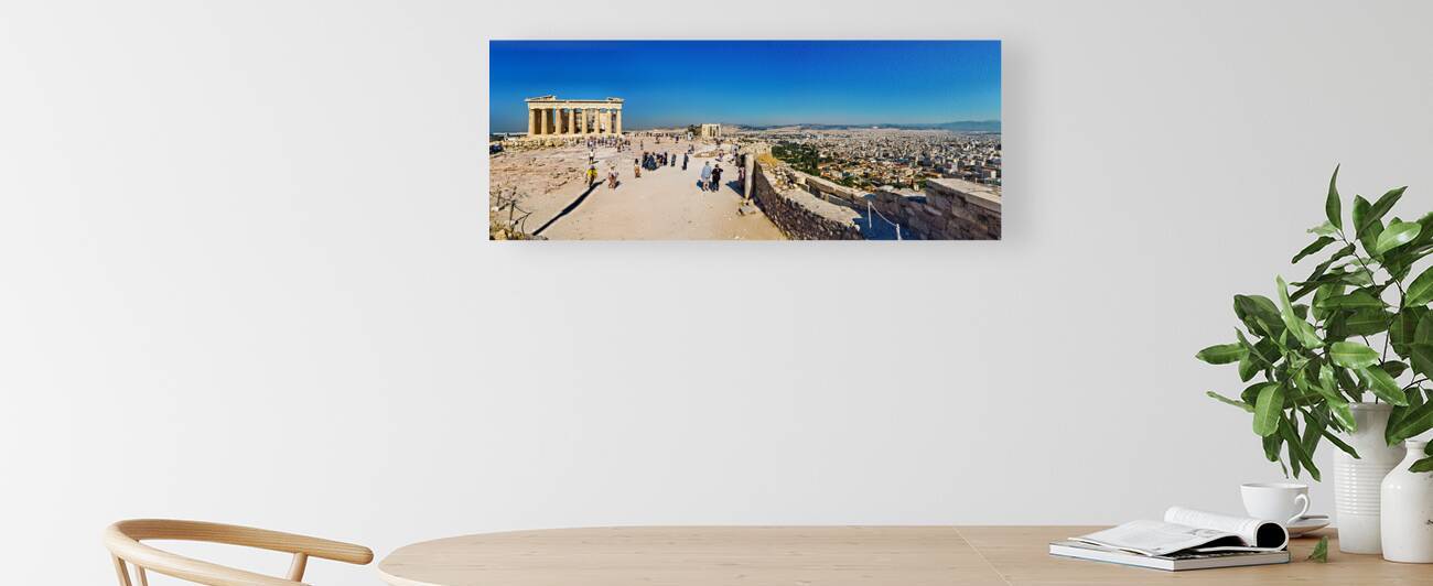 Visitors explore the Acropolis of Athens near the Parthenon site by Marco Brivio