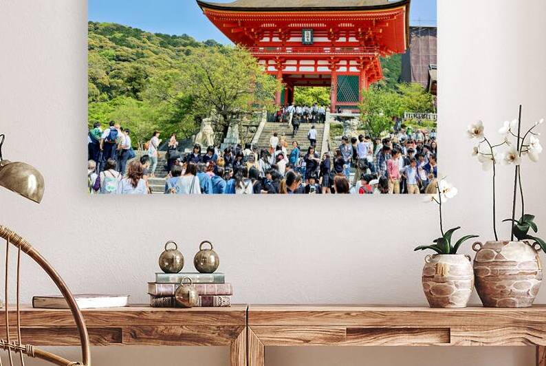 Visiting Kiyomizu Dera Temple in Kyoto with many people around by Marco Brivio