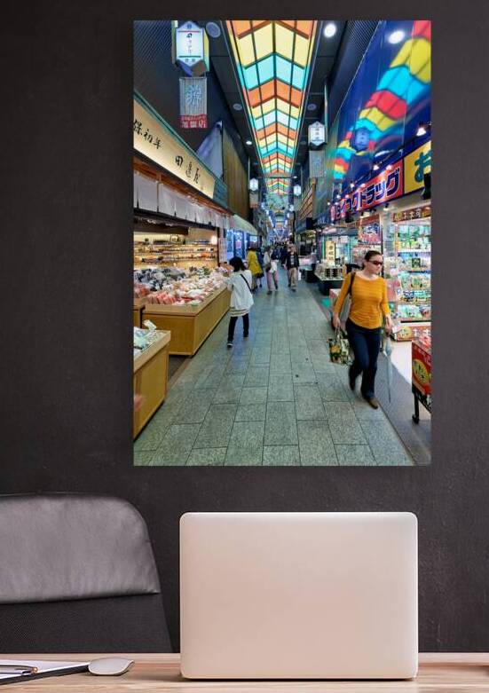 Exploring Nishiki Market in Kyoto full of food and shoppers by Marco Brivio