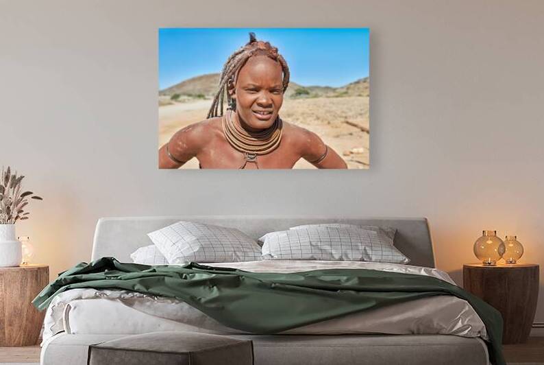 Portrait of a Himba woman in Kunene region of Namibia by Marco Brivio