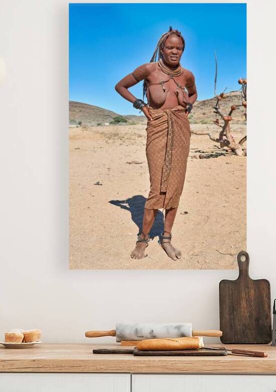Portrait of a Himba woman in Kunene region of Namibia by Marco Brivio