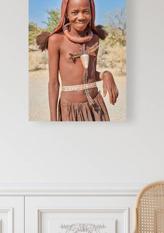 Portrait of a Himba woman in Kunene region of Namibia by Marco Brivio