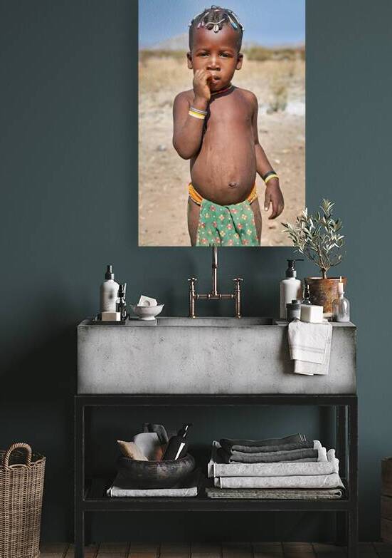 Portrait of a child from Zemba Bantu in Kunene Region of Namibia by Marco Brivio