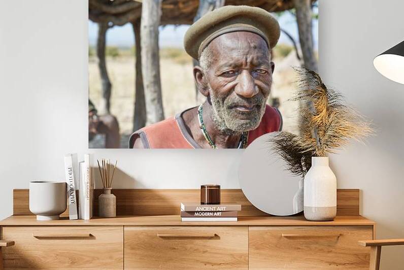 Portrait of an old man from the Zemba Bantu group in Namibia by Marco Brivio