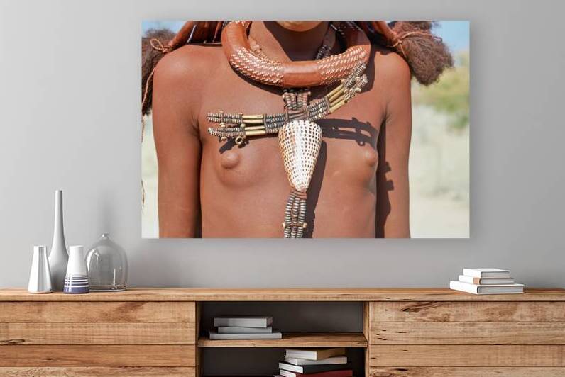 Portrait of Himba woman in Kunene region of Namibia by Marco Brivio