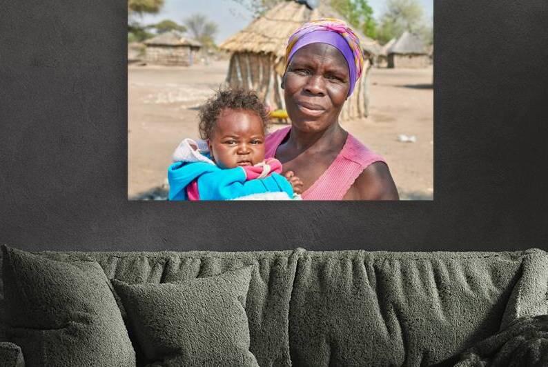 Portrait of a mother holding her son in Rundu Kavango Region N by Marco Brivio