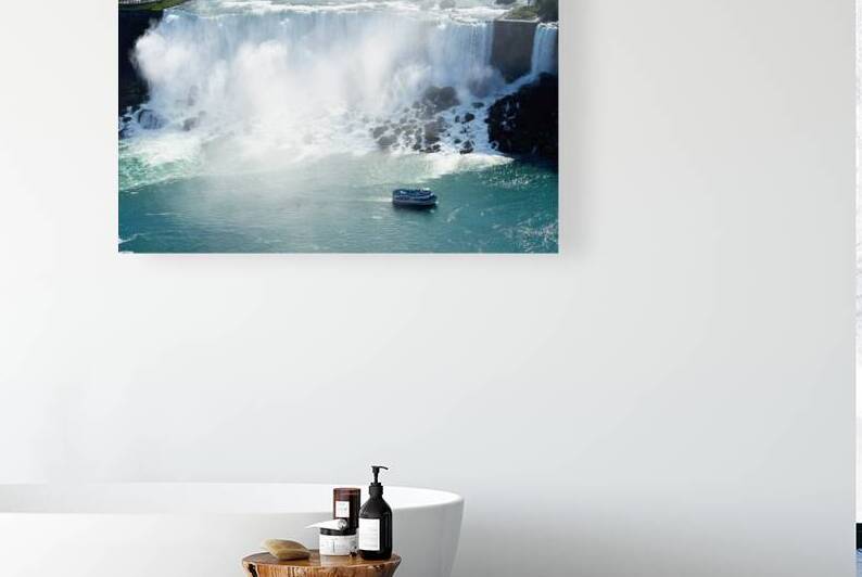 Niagara Falls with Maid of the Mist boat. by Marco Brivio