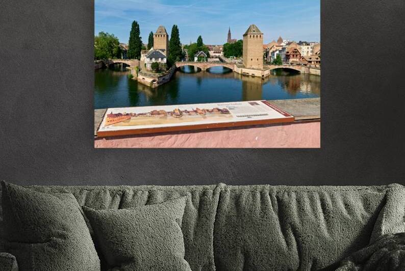View of covered bridges from Barrage Vauban in Strasbourg by Marco Brivio