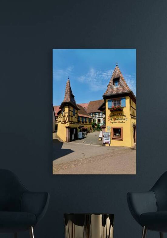 Timber framed houses in Eguisheim village along Alsace Wine Rout by Marco Brivio