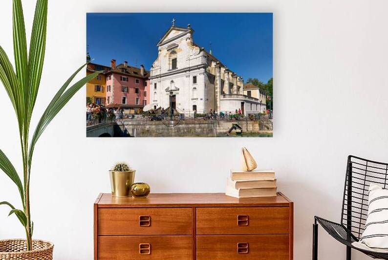 Saint Francis de Sales church in Annecy France on a sunny day by Marco Brivio
