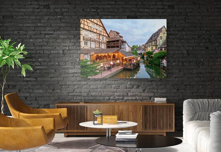 Timber framed houses and outdoor dining in Petite Venise Colmar by Marco Brivio