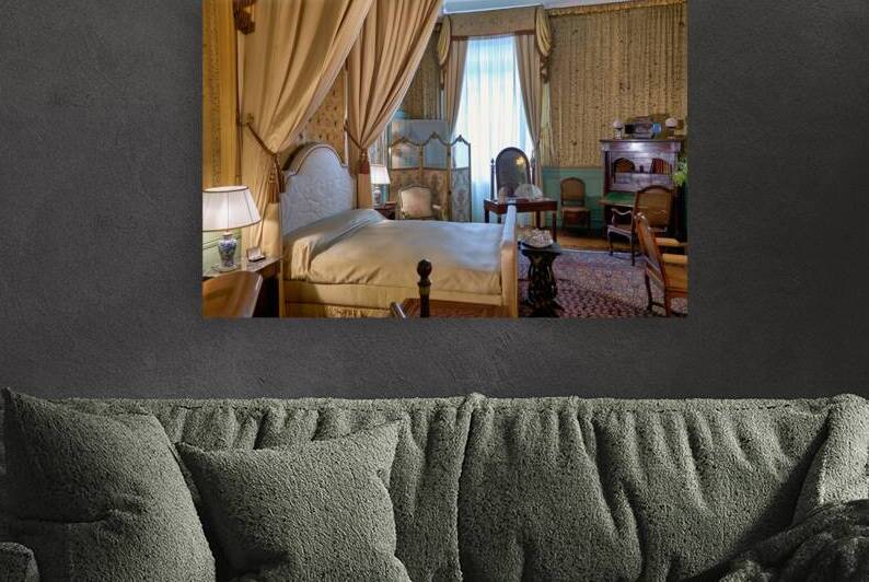 Details of a bedroom in Cheverny Chateau in Loire Valley of Fran by Marco Brivio