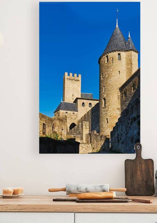 Visit to Carcassonne in France by the medieval fortress walls by Marco Brivio
