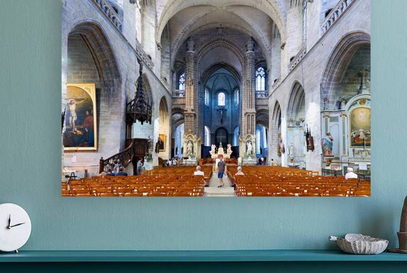 People explore Saint Pierre Cathedral in Vannes Brittany Franc by Marco Brivio