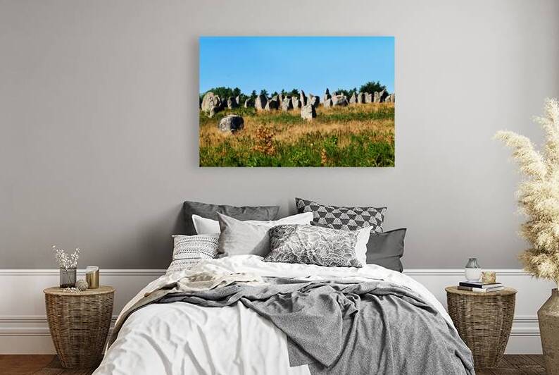 Neolithic menhir standing stones at Carnac in Brittany France by Marco Brivio