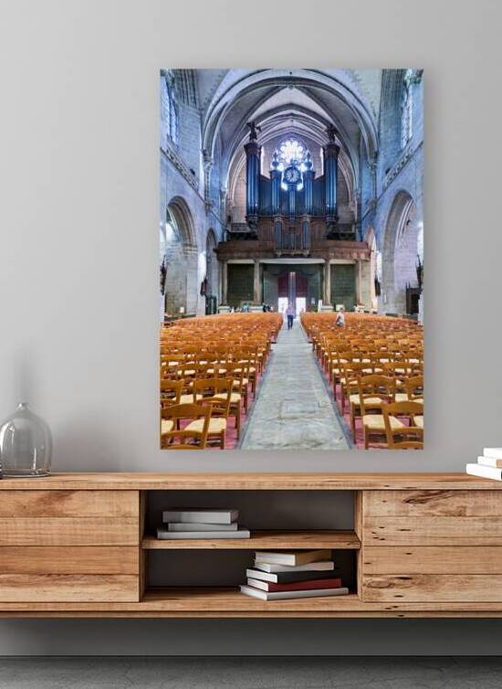 Visitors explore Saint Pierre Cathedral in Vannes Brittany Franc by Marco Brivio